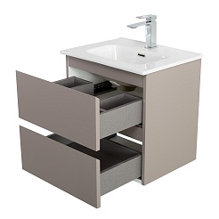 BelBagno Тумба с раковиной Kraft 39-50 подвесная Бежевый матовый с раковиной BB500/390ETL – фотография-10